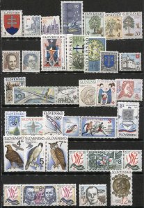 SLOVAKIA 1993-1996  59 Diff. MNH stamps, VF, Scott 150//246 cv $75+