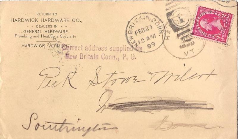 United States Connecticut Correct address supplied by New Britain Conn., P.O....