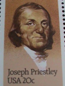 ​UNITED STATES -1983 SC#2038  JOSEPH PRIESTLEY MNH BLOCK OF 4 VERY FINE