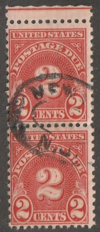 Usa stamp, Scott# J81, used pair of stamps, perf 11.0 x 10.5, 2 cent, #J81