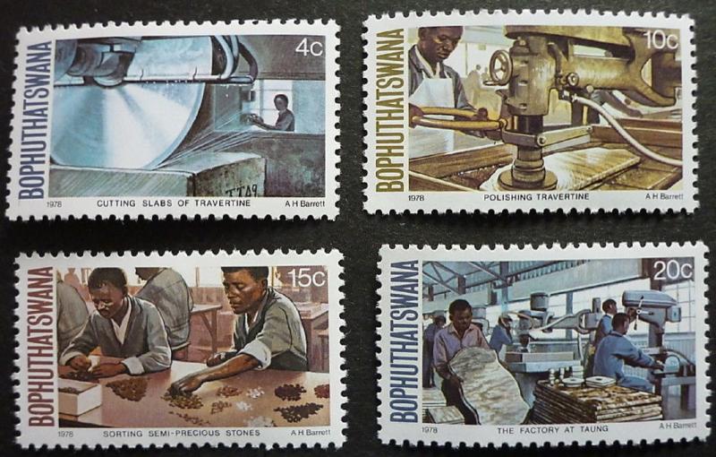 1978 Gemstone Industry MNH Stamps from South Africa (Bophuthatswana)