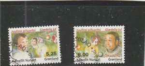 Greenland  Scott#  465-466  Used  (2005 Christmas)