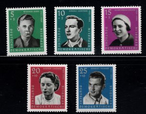 German DDR  Scott B71-B75 MNH** Stamp set