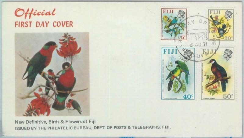 82608 - FIJI  - Postal History -  Official FDC COVER 1971:  BIRDS