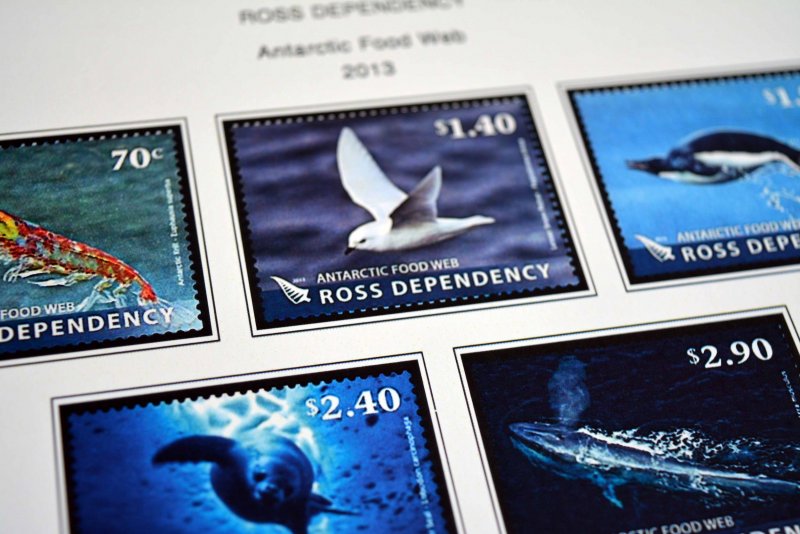 COLOR PRINTED ROSS DEPENDENCY 1957-2020 STAMP ALBUM PAGES (28 illustrated pages)