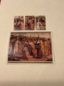 Tristan Da Cunha, Raphael set of 3 + s/s, 1983, #344-347, MNH