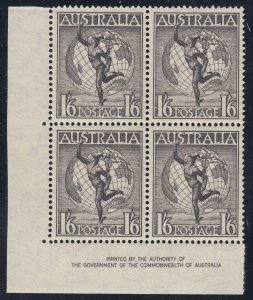 Australia #C6 Mint Plate Block of 4