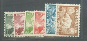 Greenland #1-3/5/7/9 Unused Multiple