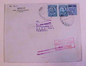 COLOMBIA  SCADTA 1932 MEDELLIN B/S BARRANQUILLA EXPO SEAL MANCOMUN