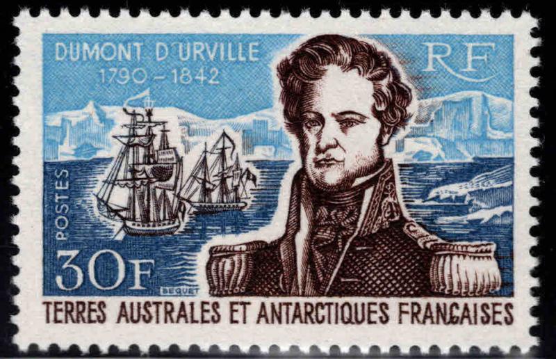 France Southern & Antarctic Territory FSAT Scott 30 MNH** 1968 d'Urville CV$110