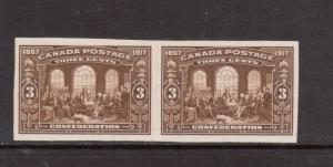 Canada #135a Extra Fine Mint Imperforate Pair