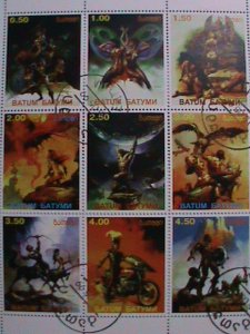 ​BATUM STAMP 1999 -FAMOUS ART PAINTING-CTO-NH STAMP SHEET #2