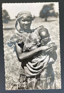 1955 Bamakur French Sudan RPPC Postcard  Cover  To London England Mother & Child