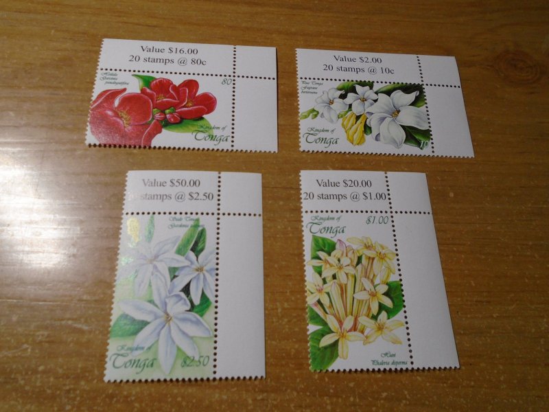 Flowers :  Tonga  #  1023-26  MNH