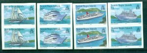 Virgin Is 1985 Cruise Ships IMPERF pairs MUH lot68649