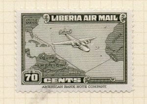 Liberia 1942 Early Issue Fine Mint Hinged 70c. NW-174594