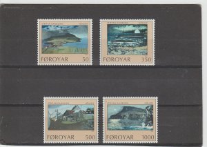 Faroe Islands  Scott#  212-215  MNH  (1990 Nolsoy Island)