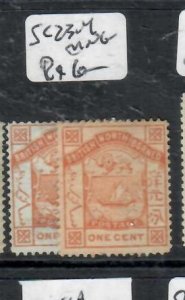 NORTH BORNEO 1C ARMS POSTAGE SG 23-24   MNG   P0327H