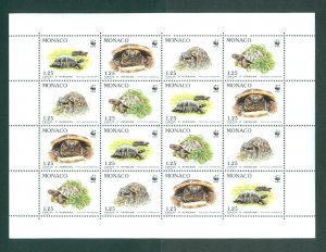 Monaco. 1991. Sheet  WWF. MNH. Turtles D'Hermann Sc# 1781a