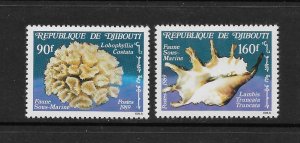 SHELLS - DJIBOUTI #642-3   MNH