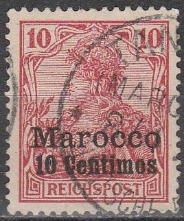 Germany Off In Morocco  #9 F-VF Used  (S4269)