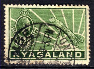 Nyasaland 1934 - 35 KGV 1/2d Green used SG 114 ( D1234 )
