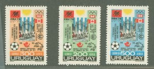 Uruguay #C395-C397  Single (Complete Set) (Olympics) (Soccer)