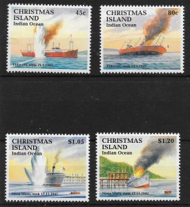 CHRISTMAS ISLAND SG362/5 1992 SINKINGS ANNIVERSARY SET MNH*
