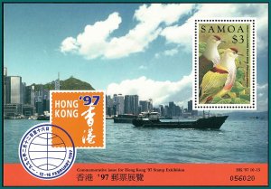 Samoa 1997 Hong Kong Expo, Bird Dove, MS MNH #933,SGMS1004