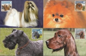 JERSEY SC # 1653-8, KENNEL CLUB OF JERSEY, SET of 6 SUPERB MAXIMUM CARDS