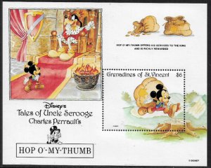 St Vincent, Grenadines #976 MNH S/Sheet - Disney - Hop O' My Thumb