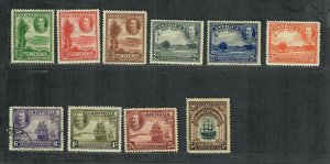 Antigua Sc#67-76 M+U/H/VF, Cv. $260