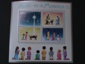 ​CHRISTMAS ISLANDS-1981 AWAY IN A MANGER-LOVELY  CHRISTMAS SHEET-MNH S/S VF