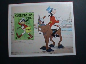 ​GRENADA STAMP- DISNEY CARTOON - GOOFY THE JOCKEY-MNH S/S SHEET VERY FINE