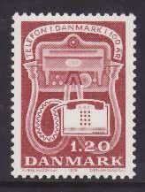 Denmark-Sc#626- id9-unused NH set-Telephones-1979-