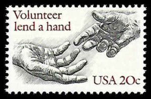 PCBstamps   US #2039 20c Volunteer, MNH, (14)