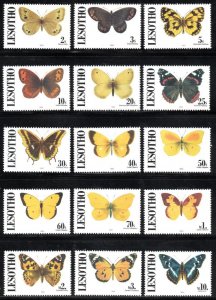 Lesotho - 1992 Butterflies Set MNH** SG 1016B-1030B