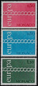 Monaco #797-9 MNH Set - Europa