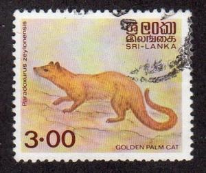 Sri Lanka 729 - Used - Golden Palm Civet (cv $5.50)