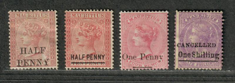 Mauritius Sc#46-49 M/H/F, Complete Set, 46 Scrape, Cv. $391.75