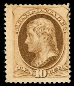 MOMEN: US STAMPS #187 MINT OG LH