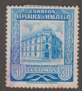 Venezuela 665 Post Office, Caracas 1955