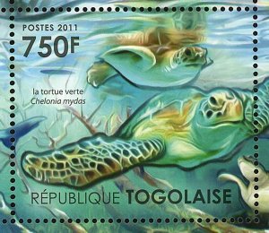 Fauna of Mangroves Stamp Sykes' Monkey Dugong Turtle Souvenir MNH #4153-4156 