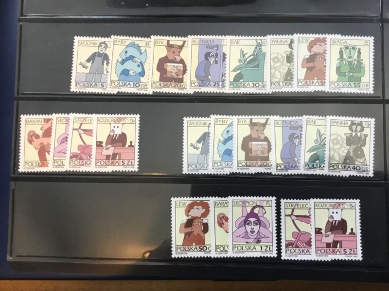 ICOLLECTZONE Poland 3277-88 VF NH with & Without Florissant Paper
