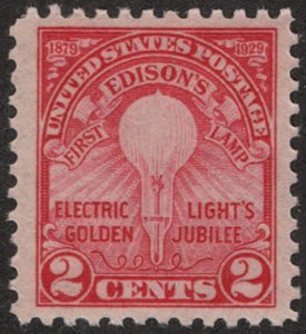 US #654 SUPERB JUMBO mint never hinged, well centered, GEM!