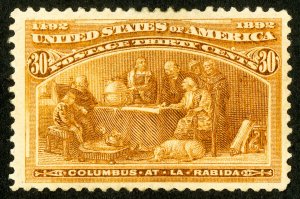 US Stamps # 239 MLH XF Fresh Scott Value $225.00 