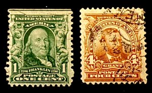 US #300 and 303 USED