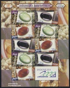 Indonesia 2000, Gemstones m/s, MNH