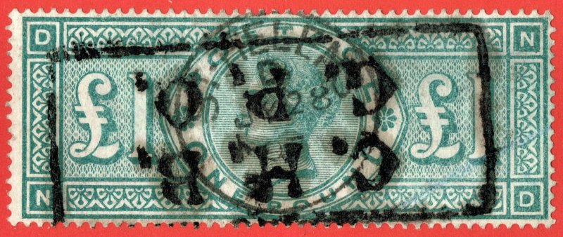 [mag273] GB 1887 SG212  £1 green Fine used Cat: £800 VICTORIA