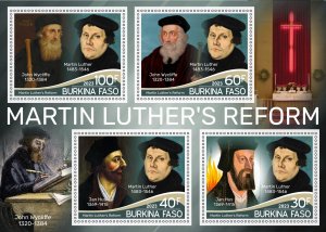 Stamps. Reform by Martin Luther  2023 year 1+1 sheets perforated